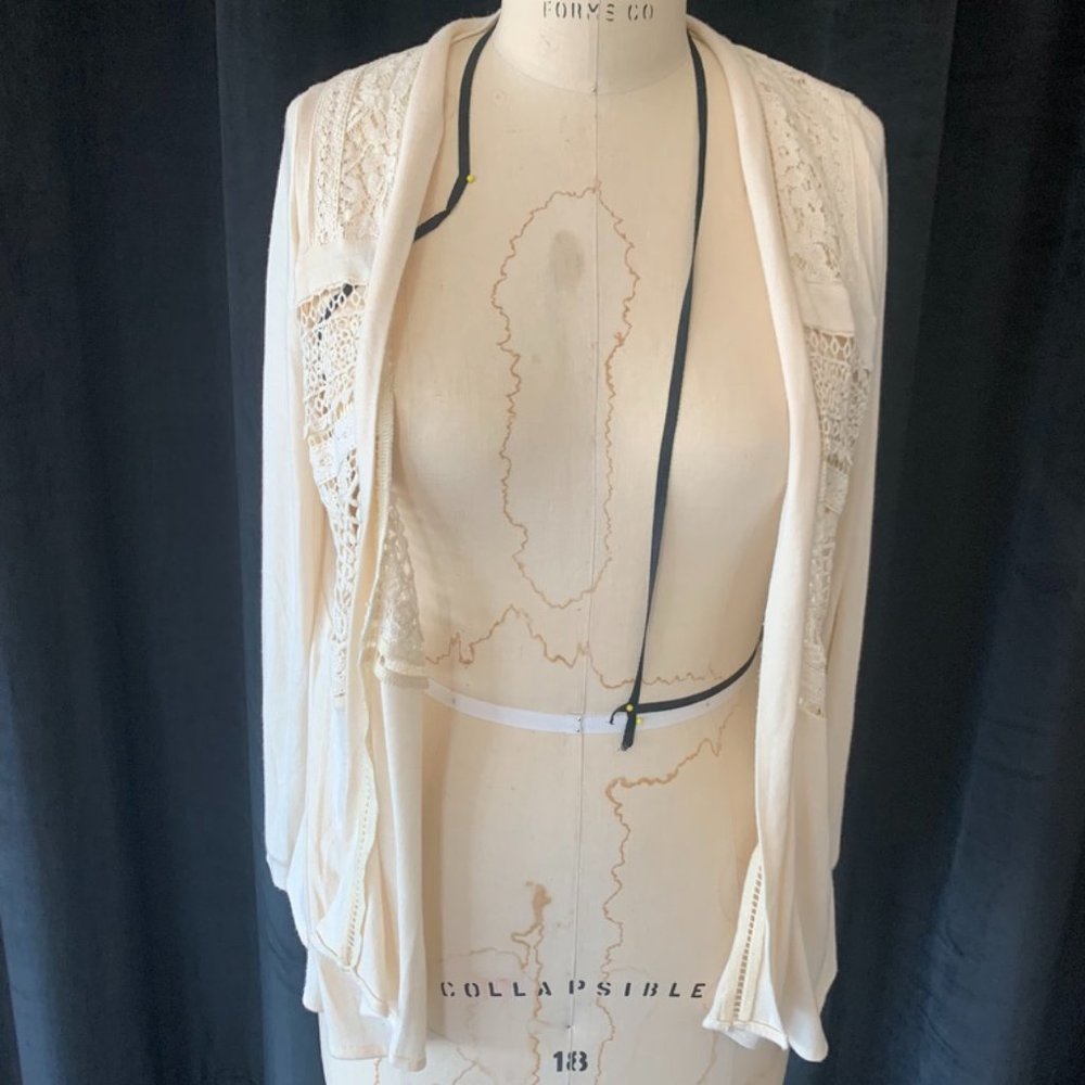 Cream Jacket with Lace Back